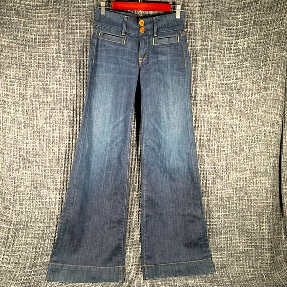Fidelity Denim Denim - Fidelity Denim Aloe Mid-Rise Super Wide Flare Jeans Women's 24W 34L #721